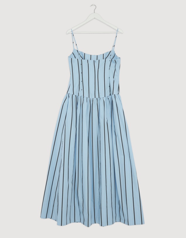Revibe - Repaired Shona Joy Saxon Panelled Bustier Maxi Dress - AU 12