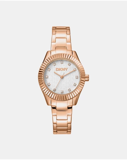 DKNY - Everyday Chambers Glitz Rose Gold Stainless Steel 30mm Watch