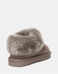 EVERAU - Australian Shepherd Ugg Kids Homey Slipper Cow Suede Upper House Shoes