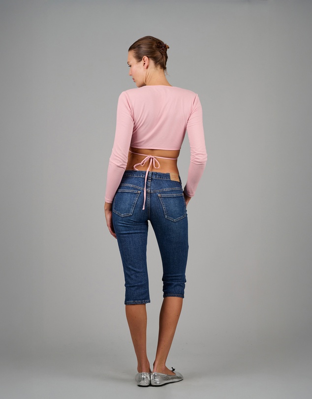 Love and Nostalgia -  Cross Your Heart Wrap Top - Blush Pink