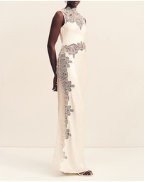 Shona Joy - Stratus Lace High Neck Maxi Dress