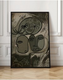 Olive et Oriel - Unwind Along The Palm Path by Shatha Al Dafai Art Print