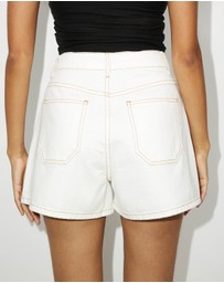 Dazie - Summer Daze Cinch Waist Denim Shorts