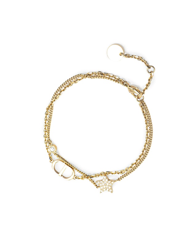 Pre-Loved by Azura Reborn - Pre-Loved Petit Gold Plated CD Star Charm Double Chain Bracelet