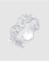 Elli Jewelry - Ring Ginkgo Leaf 925 Sterling Silver