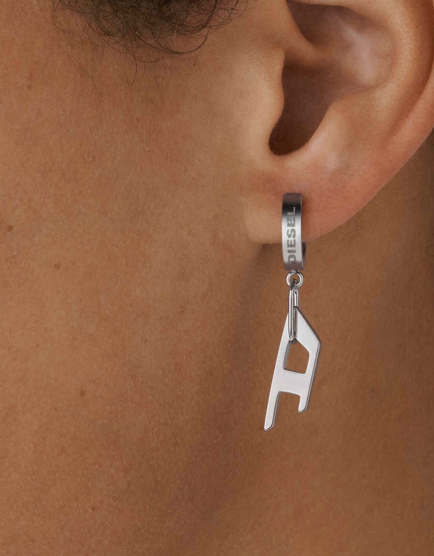 Diesel - Steel Silver-Tone Earring