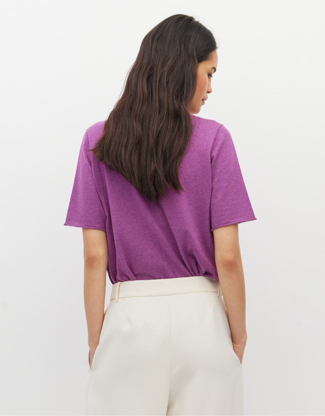 JH Lounge - JHL Crew T (Fine Cotton Cashmere) Iris Marle