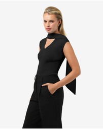 Forcast - Isadora V-Neck Scarf Knit Top