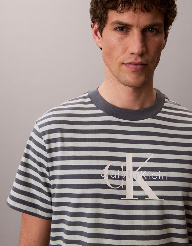 Calvin Klein Jeans - Monogram Logo Stripe Relaxed T-Shirt