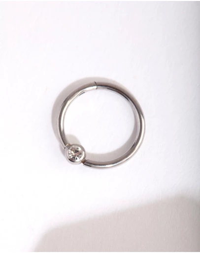 Lovisa - Surgical Steel Diamante Belly Clicker Ring