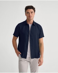 Oxford - Leyton French Linen Short Sleeve Shirt