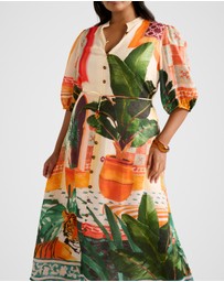 Forever New Curve - Arabella Curve Printed Midi Dress