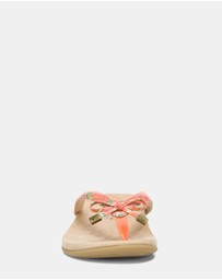 Vionic - Bella Toe Post Sandal - Papaya Tropical