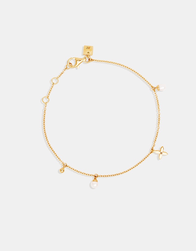 By Charlotte - Gold Live in Peace Bracelet