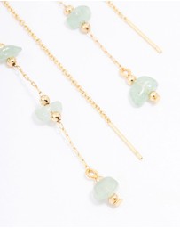 Lovisa - Gold Plated Semi-Precious Trio Stone Drop Earrings