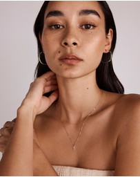 Michael Hill - 30mm Rounded Flat Hoop Earrings in 10kt Yellow Gold