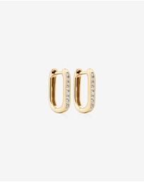 Michael Hill - Huggies with 0.14 Carat TW of Diamonds in 10kt Yellow Gold