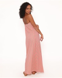 Petal & Pup - Soph Strapless Maxi Dress - Pink Stripe