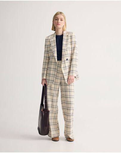 Ivory/Navy Check