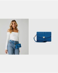 Wolf - Wolf Mimi Crossbody Bag with Wristlet Blue