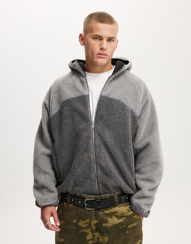 Cotton On - Hooded Teddy Jacket