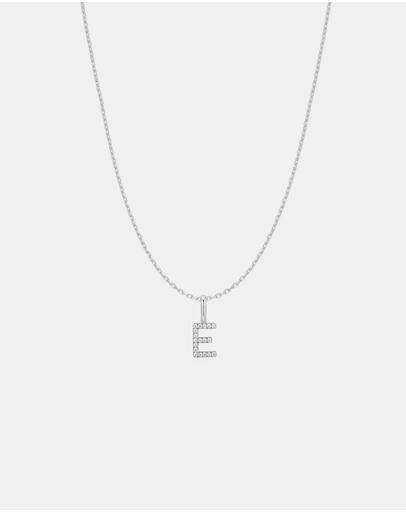 Ania Haie - Ania Haie Silver Letter E Initial Necklace