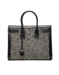 Pre-Loved by Azura Reborn - Pre-Loved Small Tweed Houndstooth Sac De Jour Satchel