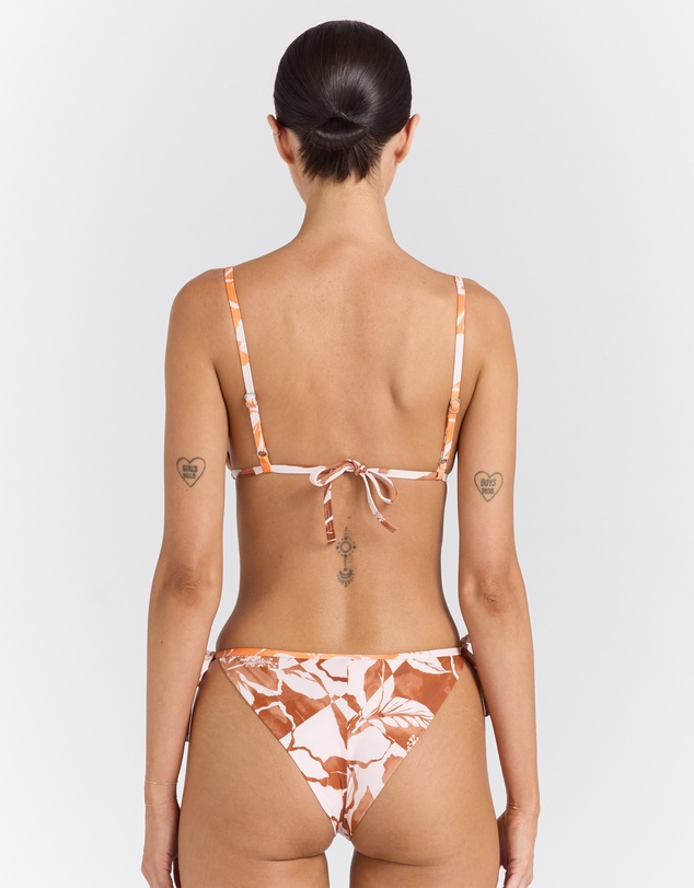 Poolside Paradiso - Java Bralette Tri Bikini Top - Hibiscus