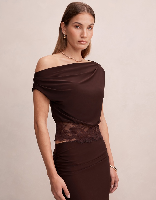 Forever New - Quinn Tipped Lace Top