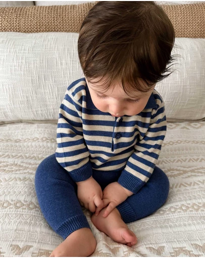 Purebaby - Polo Knit Set -Kids-Babies