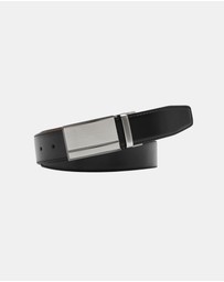 Buckle - Cedar. Australian Made Reversible Leather Belt. 35mm width.