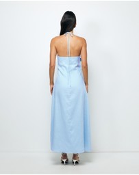 AERE - Tiera Halter Maxi Dress