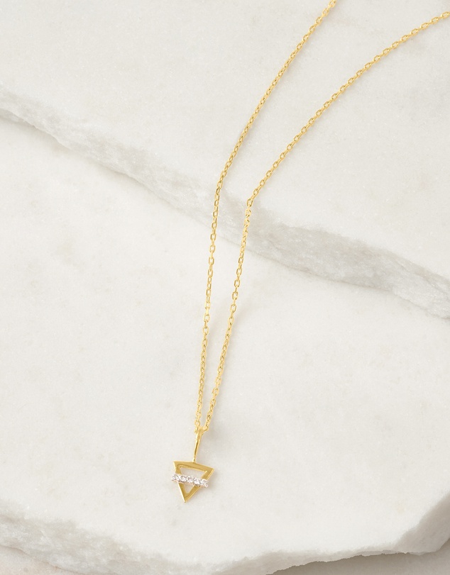 Luna Rae - Solid Gold - Earth Element Diamond Necklace