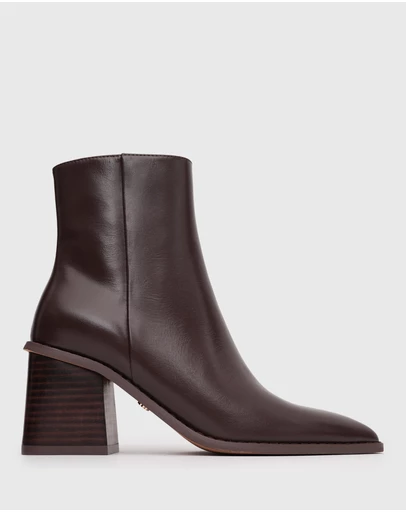 Betts - Danger Leather Pointed Ankle Boots