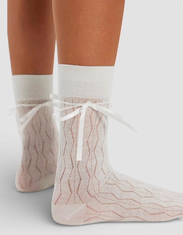 High Heel Jungle - Bella Satin Bow Socks