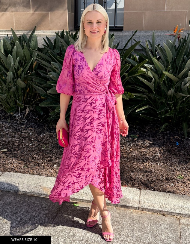 SACHA DRAKE - Sherbet Breeze Midi Wrap Dress