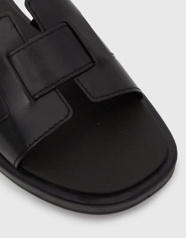 Betts - Wider Fit Bella Leather Flat Slides