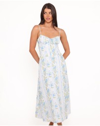 Petal & Pup - Florencia Midi Dress - Blue Floral