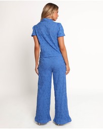 Petal & Pup - Katya Embroidered Pants - Cobalt