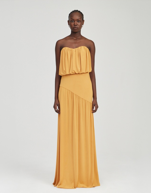 Third Form - Withheld Strapless Floor Length Dress