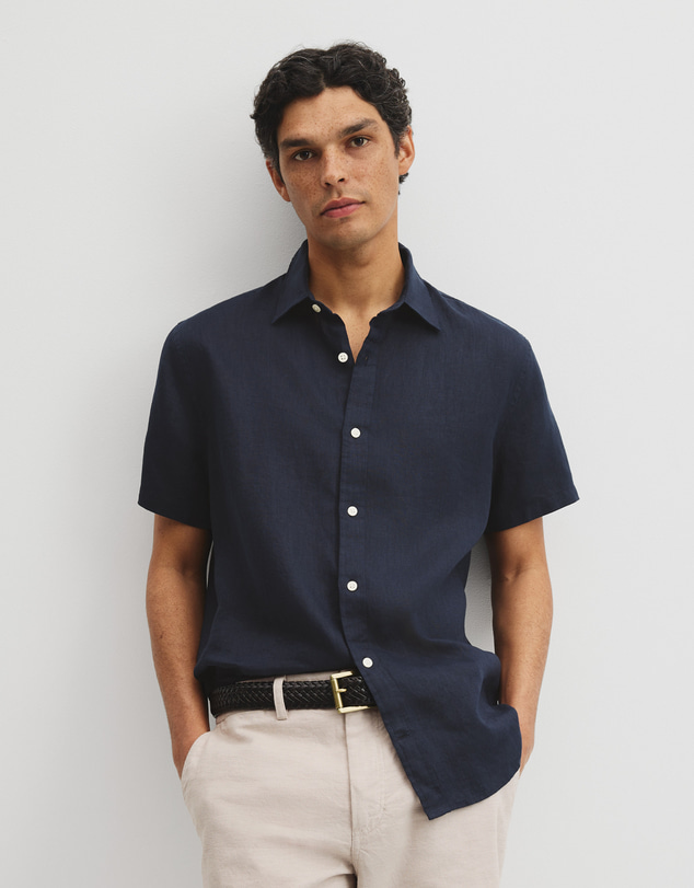 Country Road - Regular Fit Short Sleeve Linen Shirt