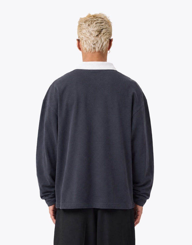 Zanerobe - Box Crop Rugby Shirt Navy White
