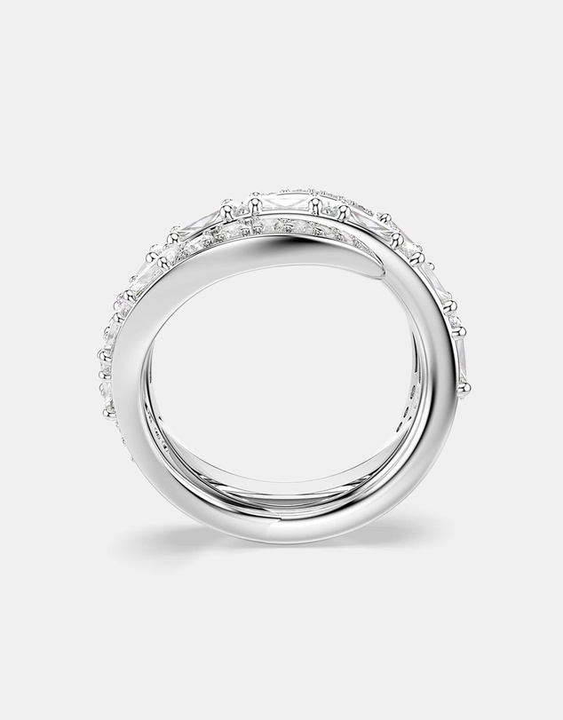 Swarovski - Vienna Ring, Mixed Cuts, Swan, White, Rhodium Plated
