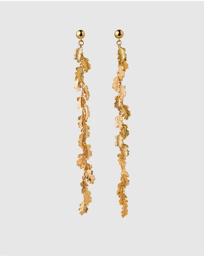 Karen Walker - Leaf Drop Earrings