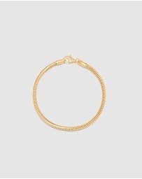 Nialaya Jewellery - Men's Gold Round Chain Bracelet