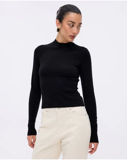 Minima Esenciales - Reese Cotton Cashmere Rib Knit Top