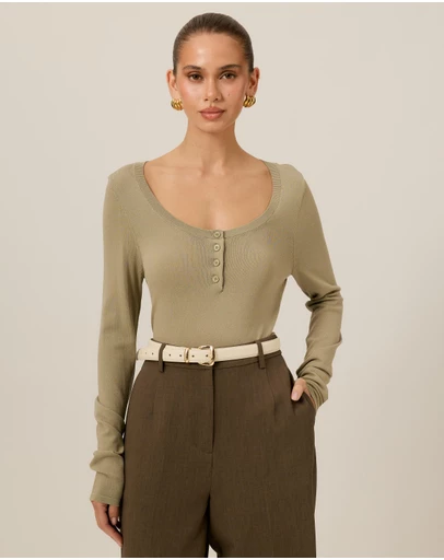 Tussah - Freya Fine Knit Long Sleeve Top