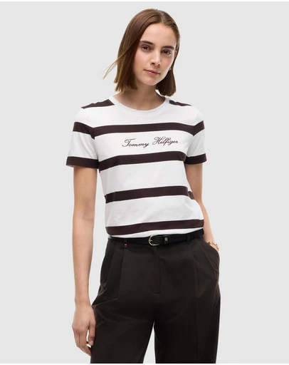 Tommy Hilfiger - Logo Jersey Crew Neck T-Shirt