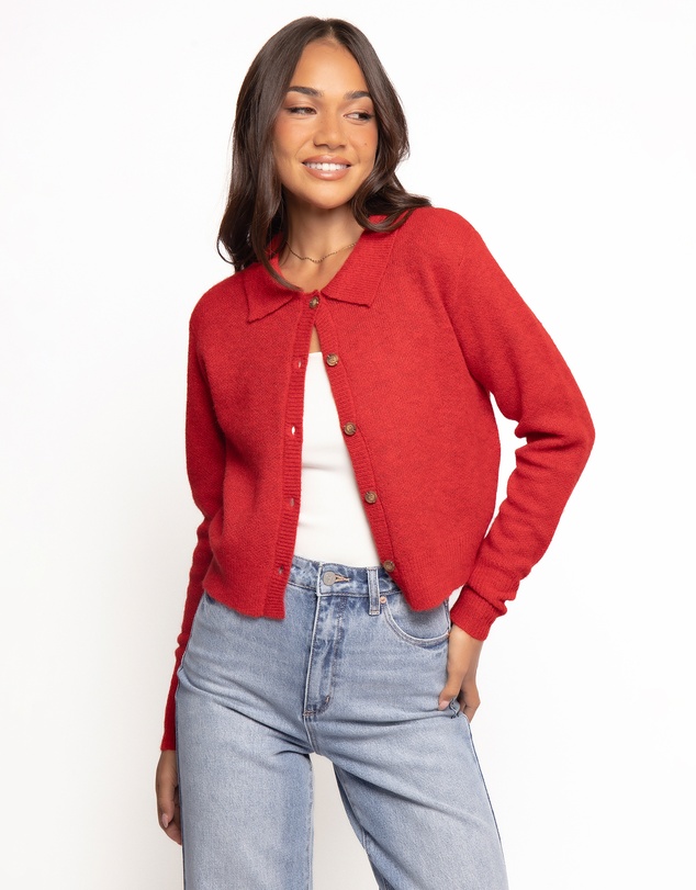 Petal & Pup - Naya Collar Cardigan - Red