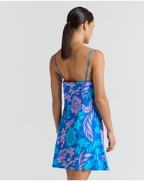 Poolside Paradiso - Vanuatu Slip Bias Dress - Ocean